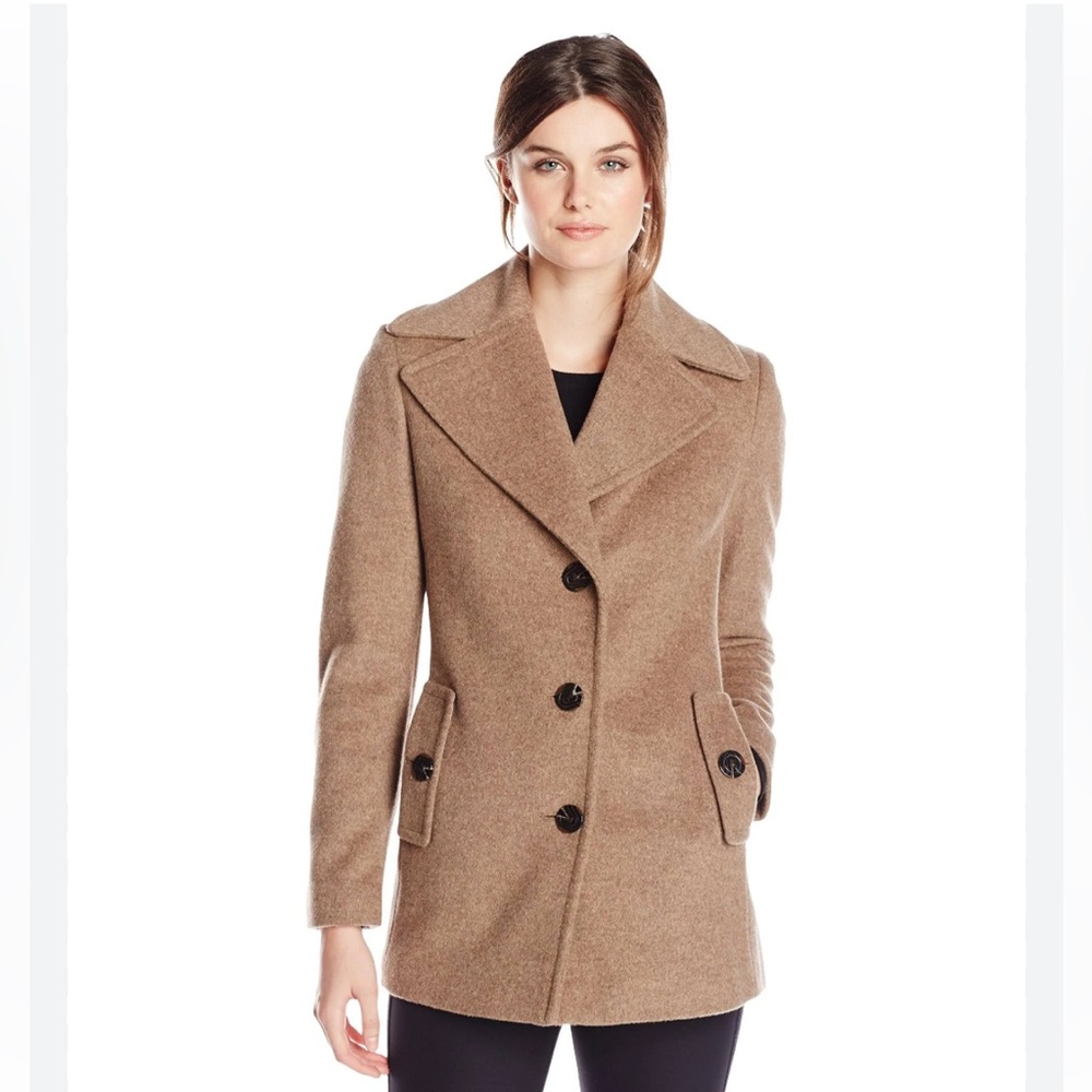 Calvin Klein Single Breasted Wool Blend Jacket